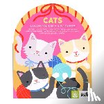 Petit Collage - Cats Coloring Book + Stickers
