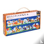 Petit Collage - Dog Parade Shaped Floor Puzzle