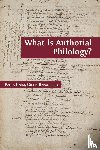 Italia, Paola, Raboni, Giulia - What is Authorial Philology?