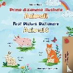 Books, Kidkiddos - First Picture Dictionary - Animals (Italian English Bilingual Children's Book)