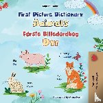 Books, Kidkiddos - First Picture Dictionary - Animals (English Danish Bilingual Children's Book)
