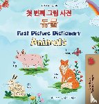 Books, Kidkiddos - First Picture Dictionary - Animals (Korean English Bilingual Children's Book)