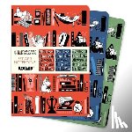 Flame Tree Studio - Moomin Bookshelves Set of 3 Standard Notebooks