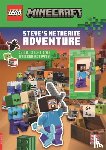 LEGO®, Buster Books - LEGO® Minecraft®: Steve’s Netherite Adventure Search & Find Sticker Activity (with Steve minifigure and sword)