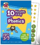 CGP Books - 10 Minutes a Day Phonics for Ages 3-5 (with over 100 stickers)