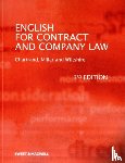 Chartrand, Marcella, Millar, Catherine, Wiltshire, Edward - English for Contract & Company Law