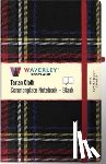 Scotland, Waverley - Stewart Modern Black Tartan Hardback Blank Notebook: Large 21cm x 13cm
