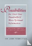 Templeton, Sir John - Possibilities for Over One Hundredfold More Spiritual Information