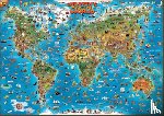  - World children's map wall map laminated
