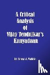 Mahida, Beena a. - A Critical Analysis of Vijay Tendulkar's Kanyadaan