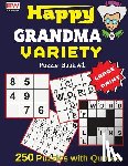 Brain Workouts - Happy GRANDMA: VARIETY Puzzle Book #1 (250 brain boosting puzzles with smart quotes)