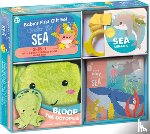 Crackboom! Books - Baby's First Gift Set Under the Sea: Soft Baby Wash Mitt for Toddlers 1-3, Stroller Book, Waterproof Bath Books - Best Newborn Baby Gifts
