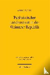 Tscheu, Amelie - Publizistischer Landesverrat in der Weimarer Republik