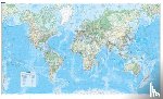  - World physical wall map laminated