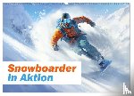 Brunner-Klaus, Liselotte - Snowboarder in Aktion (Wandkalender 2025 DIN A2 quer), CALVENDO Monatskalender