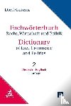 Dietl, Clara Erika, Lorenz, Egon - Fachwörterbuch Recht, Wirtschaft und Politik Band 2: Deutsch - Englisch