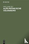  - Alte Frankische Volksreime