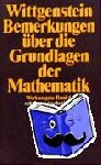 Wittgenstein, Ludwig - Werkausgabe Band 8/Bemerkungen uber die Mathematik - Werkausgabe in 8 Bänden, Band 6