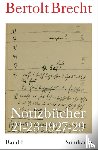 Brecht, Bertolt - Notizbücher 21-23