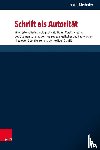 Meihofer, Tobias - Schrift als Autorität