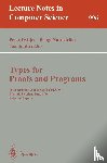  - Types for Proofs and Programs