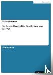 Huber, Christoph - Die Deutschlandpolitik Großbritanniens bis 1925
