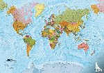  - The World Map Provided with Metal Ledges/Tube 1:40 000 000