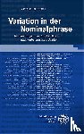 Niebuhr, Astrid - Variation in der Nominalphrase