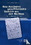 Sonder, Annkathrin - Rose Ausländers unveröffentlichte Gedichte aus dem Nachlass