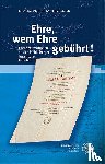 Schroeder, Klaus-Peter - Ehre, wem Ehre gebührt!