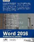 Schmid, Anja, Baumeister, Inge - Word 2016 Profiwissen für Anwender