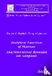 Stryzhak, Tamara G - Analytical Functions of Matrices