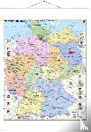 Stiefel, Heinrich - Deutschland politisch mit Wappen 1 : 700.000. Wandkarte mit Metallbeleistung
