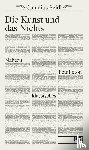 Seidl, Claudius - Die Kunst und das Nichts
