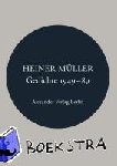 Müller, Heiner - Gedichte 1949-1989