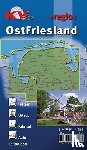  - Ostfriesland >regio< (ganze Region ostfriesische Halbinsel), KVplan, Radkarte/Freizeitkarte, 1:100.000 / 1:25.000
