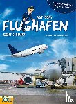 - Auf dem Flughafen geht's rund - mit großem, farbigem Flugzeug-Poster