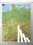  - Deutschland, physisch 1 : 1 100 000. Wandkarte Kleinformat mit Metallstäben