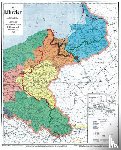  - Historische Karte: DEUTSCHES REICH - Provinzen Ostpreußen, Westpreußen, Posen und Schlesien nach dem 28. Juni 1919 (gerollt)