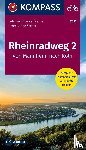  - KOMPASS Fahrrad-Tourenkarte Rheinradweg 2, von Mannheim nach Köln 1:50.000