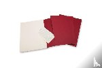 Moleskine - Moleskine Cahier Pocket Plain Red Cover XL. 3er Pack