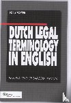 Foster, Tony - Dutch Legal Terminology in English