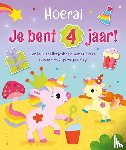 ZNU - Hoera! Je bent 4 jaar! Eenhoorns - Een leuk spelletjesboek met stickers speciaal voor je verjaardag