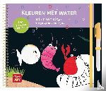  - Kleuren met water. Klein wit visje en zijn speelvriendjes