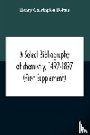 Carrington Bolton, Henry - A Select Bibliography Of Chemistry, 1492-1897 (First Supplement)