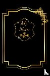 Delacre, Anias - Notitieboek - Cadeau voor man - Cadeau voor vrouw - hardcover - Notitieboekje - Schrijfblok - Notebook - Goude - Zwart - my notes 6