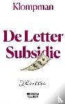 Klompman, Doris - DE LETTER SUBSIDIE