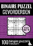 & Meer, Puzzelboeken - Binaire Puzzel Medium voor Gevorderden - Puzzelboek met 100 Binairo's - NR.6 - Honderd Binaire Puzzels 12x12 Raster, Inclusief Uitleg en Oplossingen