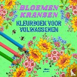 Jonkers, Alberte - Bloemenkransen kleurboek voor volwassenen - Bloemenkransen kleuren voor volwassenen