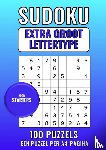 Lettertype Boeken, Groot - Sudoku Extra Groot Lettertype - voor Starters - 100 Puzzels - Eén Puzzel per A4-Pagina